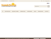 Tablet Screenshot of escapade-vacances.com